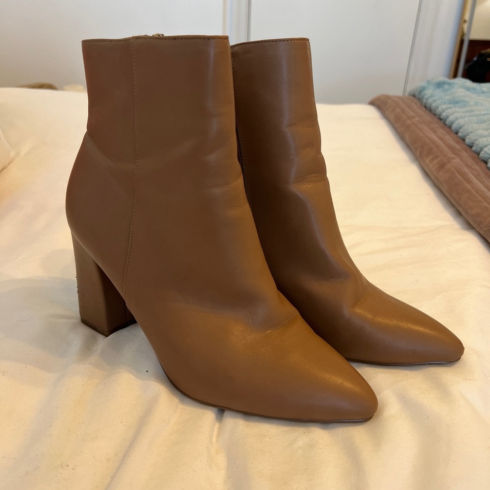 Madden Girl Tan Heeled Boots